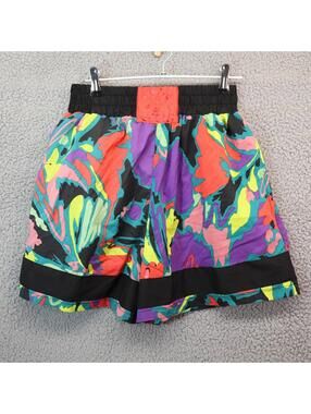 Without Walls Shorts Women Small Black Abstract Boxer Trunks
